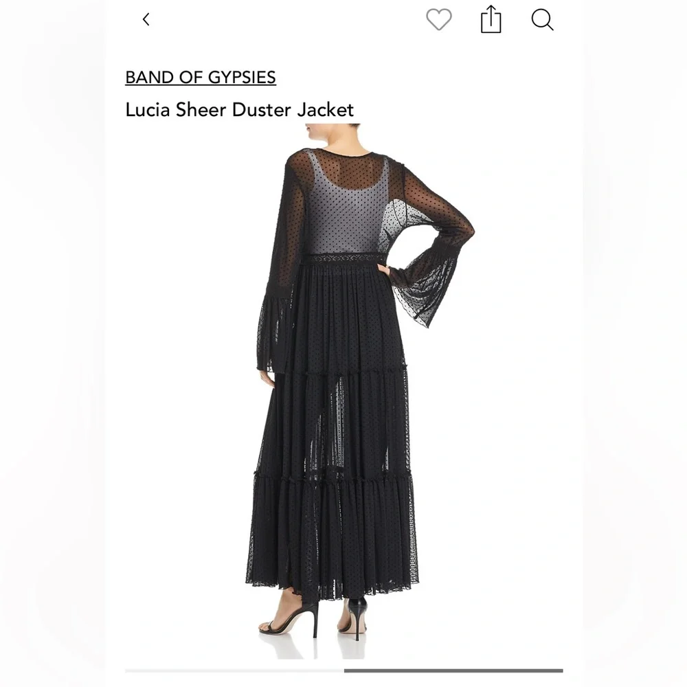 Band of gypsies Lucia BLACK mesh duster - Picture 2 of 2